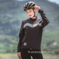 Veste de vélo de veste de vent légère de l'équipe pro-féminine